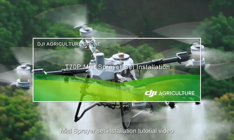 DJI T70p Water Cooled Mist Sprinklers